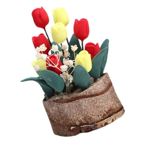 Produktbild: TOYANDONA Puppenhaus Topfpflanze Feengarten-Bonsai Blumentopf-Ornament Kinder deko Zimmer Cute deko Dekorationen Blumenornamente Garten Bonsai Modell Mini-Topfblume Miniatur Anlage