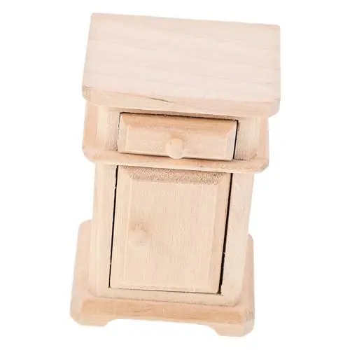 Produktbild: TOYANDONA Puppenhausmöbel Mini-möbel Spielhaustruhe Puppenmöbel 1 12-Nacht-Stand Eckschrank Spielzeug Bücherregal Vorgeben Puppenhaus-bausatz Möbelmodell Ob11 Miniatur Holz Einstellen