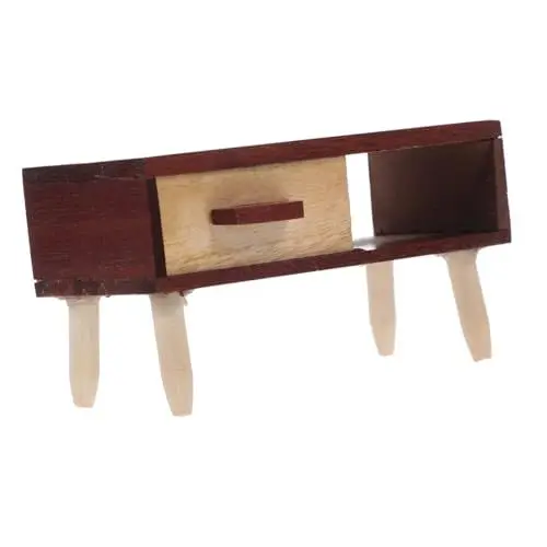 Produktbild: TOYANDONA Puppenhausmöbel Puppenhaus Zubehör Winzige Möbel Miniatur-Couch Miniatur-puppenhaus-kommode Puppenhauszubehör Puppenhaus Fernsehschrank Puppenhaus Wohnzimmer Möbel Holz Brown