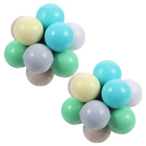 Produktbild: TOYANDONA Regenbogen 2St Spielzeug Toy Funny Toys relaxan spielwaren draußen Regenbogen-Stressball Stressball für Kinder Kinderbedarf Regenbogenball tragbar Regenbogenkugel Baby Plastik