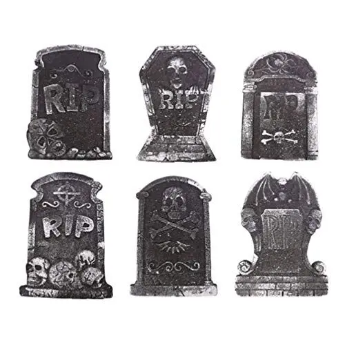 Produktbild: TOYANDONA Schaum Grabstein Halloween Dekoration Requisiten Partei Liefert 6 stücke (Gelegentliche Stil)