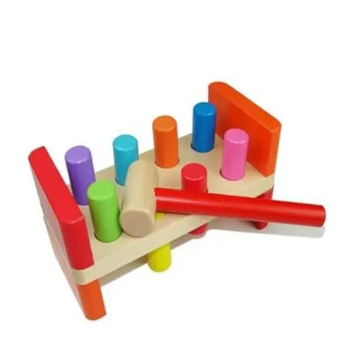 Produktbild: TOYANDONA Schlagbank Holzspielzeug für Kleinkinder Pädagogisches Spielzeug für Kinder Lernspielzeug Hammer Bank Spielzeug Schlagspielzeug aus Holz Frühpädagogisches Spielzeug Hölzern
