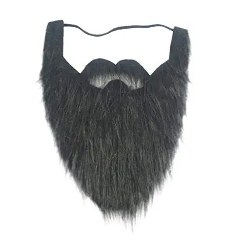 Produktbild: TOYANDONA Schwarz Vollbart Falscher Halloween Bart Party Schnurrbart für Erwachsene Kinder Karneval Fasching Festival Halloween Hipster Räuber Bandit Prophet Moses Kostüm Zubehör