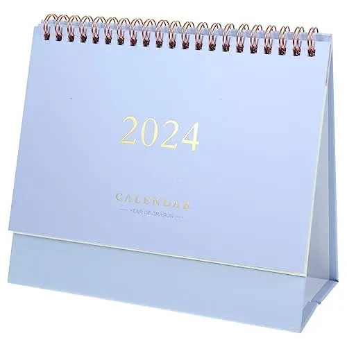 Produktbild: TOYANDONA Tischkalender 2023–2024 Stehend Umklappbarer Monats-Tischkalender (7 5 X 6 4) Von Juli 2023 Bis Dezember 2024 Akademischer Jahres-Tischkalender Mit Doppeldrahtbindung Violett