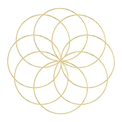 Produktbild: TOYANDONA Ringe Metall 20cm golden makramee Ring DIY basteln 10 st��ck drahtring Handwerk Material f��r Hochzeit, Weihnachten, Festival und Party Dekoration