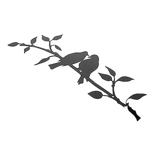 Produktbild: TOYANDONA Vogelförmiger Gartenstecker Eisen Baumzweig Ornament Langlebiges Gartendekoration Realistisches Pflanzenornament für Deko für Blumenbeete