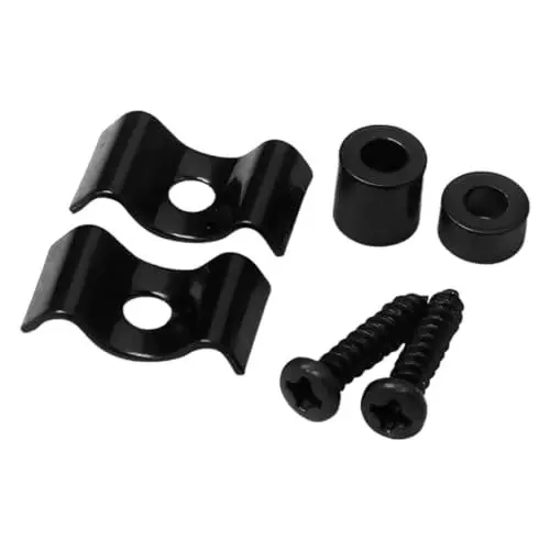 Produktbild: TOYANDONA Zeichenfolge Saitenschnalle Für E-gitarre Bass-parts E-gitarren-teile Gitarre Brücke Rest Bass-daumenauflage Gitarrenruhe Kopflose Gitarrenbrücke Black Rostfreier Stahl