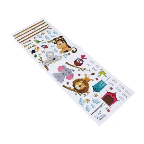 Produktbild: TOYANDONA Höhenwachstumsdiagramm Wandtattoo Mit Lustigen Tiermotiven Abnehmbarer Höhenmesser Für Kinderzimmer Spielzimmer Und Wohnräume Sichere Wanddekoration