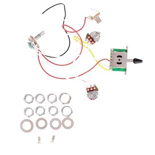 Produktbild: TOYANDONA Gitarre Circuit Wiring Kit Fünf-punkt-schalter Für Elektrische Gitarren Vorverdrahteter Kabelbaum Mit Zubehör Schwarz Langlebig Und Einfach Zu Montieren