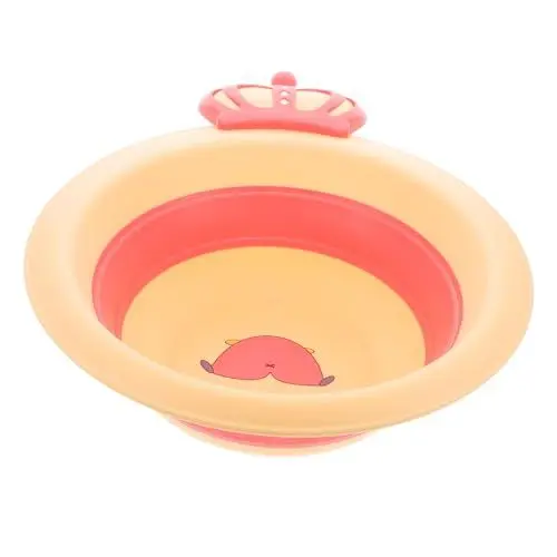 Produktbild: TOYANDONA Zusammenklappbares Babywaschbecken Waschwanne Tragbares Waschbecken Neugeborenenwanne Zusammenklappbare Babybadewanne Zusammenklappbares Geschirrbecken Wäschewanne Plastik