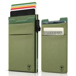 Produktbild: TOYFID Minimalistische Brieftasche-RFID-Schutz-Kartenhalter-Pop up Geldbörse-Schlankes Kreditkartenetui mit Münzfach