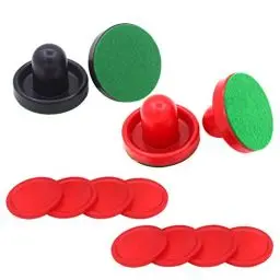 Produktbild: TOYMYTOY Airhockey Pushers Pucks Set, 4 Drücker + 4 Lints + 8 Dunkelblau Pucks