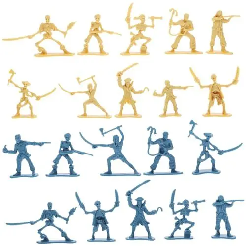 Produktbild: Toyvian 100st Mini-Piraten-spielzeugset Mittelalterliche Spielzeugsoldaten Kunststoff-Armee-männer-Set Soldaten-actionfiguren Piratenfiguren, Spielzeug Statuen Plastik Schmücken Skelett