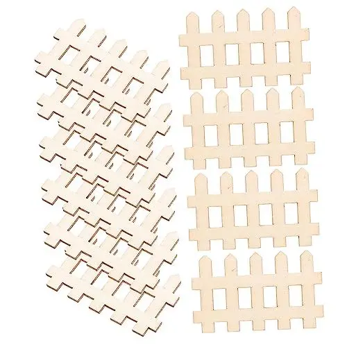 Produktbild: Toyvian 100stücke Mini Holzzaun Miniatur Zaun Holzornament Dekorative Gartenzäune Für DIY Projekte Bilder Miniatur Landschaft Dekoration