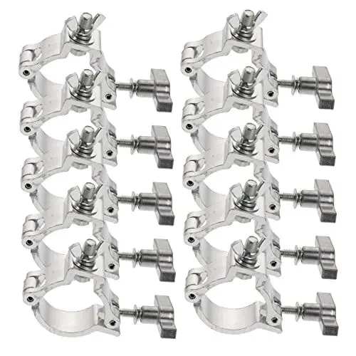 Produktbild: Toyvian 10 Stk Haken für Bühnenlicht schwere metallbügel Vinylseitenwandungen shine sparkle Schwerlast-Kleiderständer Pflanzenaufhänger Bewegliche Scheinwerferklemmen Lampenzubehör dj