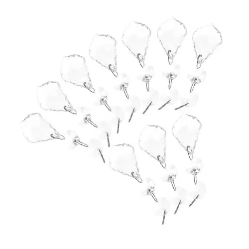 Produktbild: Toyvian 10 Stück Sternanis Perlen Licht Dekoration Pendelleuchte Wohnkristalle Home Room Decor LED Anhänger Deckenleuchte Pendelleuchten Innenlampe Kristallglas Transparent