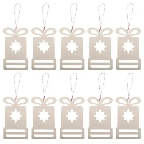 Produktbild: Toyvian Unvollendete Holz Christbaumschmuck 10 Stück Dekorative Hängende Handwerk für Weihnachten