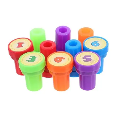 Produktbild: Toyvian 10 Stück Zahlenstempel Spielzeug Spielzeug Für Kleinkinder Stempel Spielzeug Für Kinder Kinderspielzeug Kinderstempel DIY Süßer Stempel Partygeschenke Niedlicher DIY