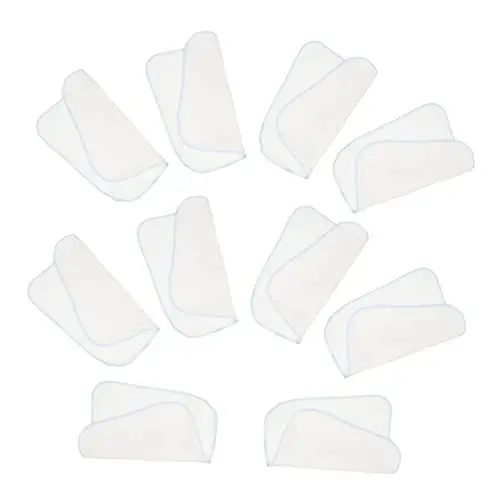 Produktbild: Toyvian 10st Gaze Kleines Quadrat Spucktücher Für Kleinkinder Babyzahnbandana Spucktuch Handtuch Baby Schweißtuch Baby Spuckt Lätzchen Aus Neugeboren Doppelschicht Lappen Baumwolle