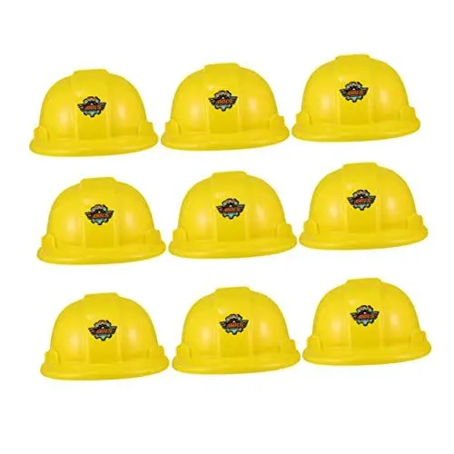 Produktbild: Toyvian 10 Stück Simulation Engineering Use Hat Kinderhelmhüte Kinderschutzhelm Kinderbauhelme Konstruktionsspielzeughelm Bauarbeiterhut Party Kinderkleid Kinderbauhut Kunststoff Gelb