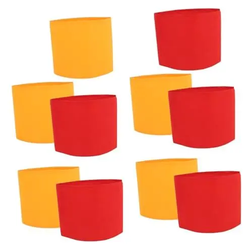Produktbild: Toyvian 10stücke Elastische Fußball Kapitänsbinden Für Schulmannschaften Blanko-armbinden Flexible DIY Sportarmbänder Helle Armbinden Für Teammitglieder