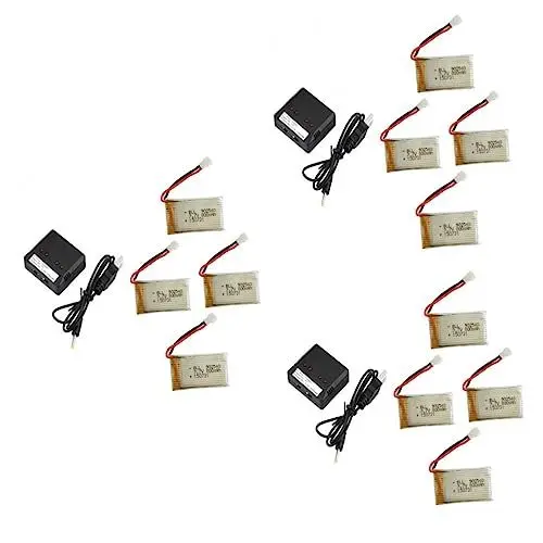 Produktbild: Toyvian 12 STK Backup Batterie drohnen akku Drone Battery Lithium Polymer batterien Lipo Battery Spare Battery drohne akku Lithium Batterie Zubehör Spielzeug 5c