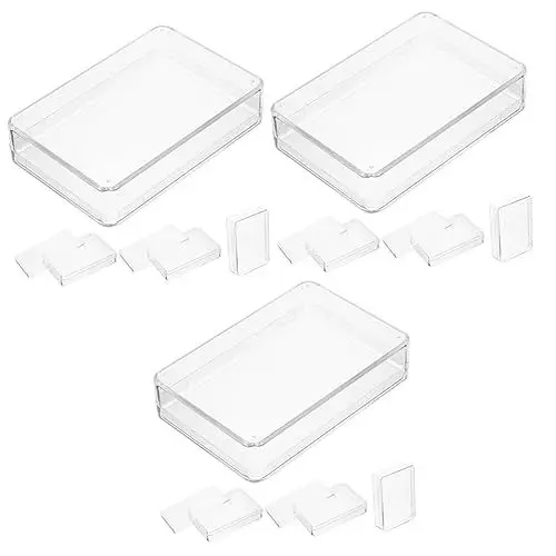 Produktbild: Toyvian 3er-Sets Gaming-kartenhalter-etui Pokerkarten-Organizer Tragbare Aufbewahrungsbox Aus Kunststoff für Spielkarten Leicht Zu Tragen 4 Stück * 3