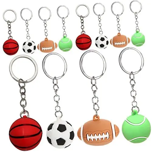 Produktbild: Toyvian Realistische Sport-schlüsselanhänger 12 Stück Schlüsselanhänger Kreative Mini-schlüsselringe Für Jungen Und Mädchen