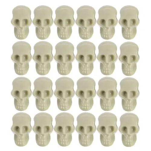 Produktbild: Toyvian 150 Stück Mini-Schädelköpfe Winzige Totenkopffiguren Miniatur-Schädelköpfe Halloween-Kunststoffschädel Zum Basteln Halloween-Dekorationen Streich-Requisiten Partygeschenke