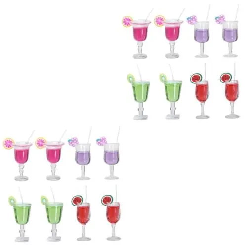 Produktbild: Toyvian 16stücke Teiliges Künstliche Cocktail Modelle Für Miniaturhäuser Dekorative Bar Accessoires Für Puppenhäuser Tischdekoration Und Kreative Bastelprojekte