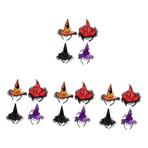Produktbild: Toyvian 16 STK Stirnband Haarbänder für Damenhaar Haarband Halloween-Kopfhörer Kessel Kleidung Halloween-Versorgung Festivalbedarf Erwachsener Hexen Hut Urlaubsartikel schmücken Kind Stoff