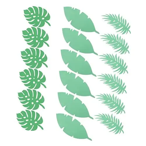 Produktbild: Toyvian 18 Stk Dekorationsmaterial Grüne Papierblätter Nachahmung Von Pflanzenblättern Hinterlässt Geschenkanhänger Papierbaumblatt Papierblätter Zum Basteln Kraftpapier Sammelalbum