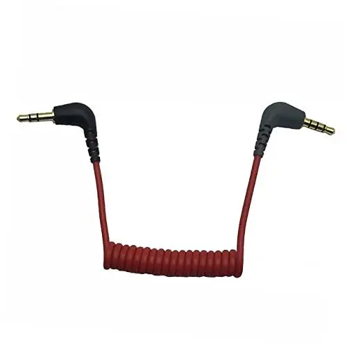 Produktbild: Toyvian 1Stk trs zu trrs mikrofon handy audio umwandlungsleitung Mikrofon Adapter für Smartphone Audio Adapter für Handy tRS zu tRRS Adapterkabel trs zu trrs schnur Mikrofon versorgung rot
