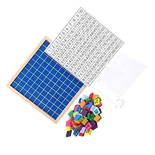 Produktbild: Toyvian 1 100 Pairing Digital Board Zahlenerkennungsspielzeug Hundert Brett Zahlen-matching-spiel Zahlensortierrätsel Kidcraft-spielset Kind Blöcke Hölzern Intelligent