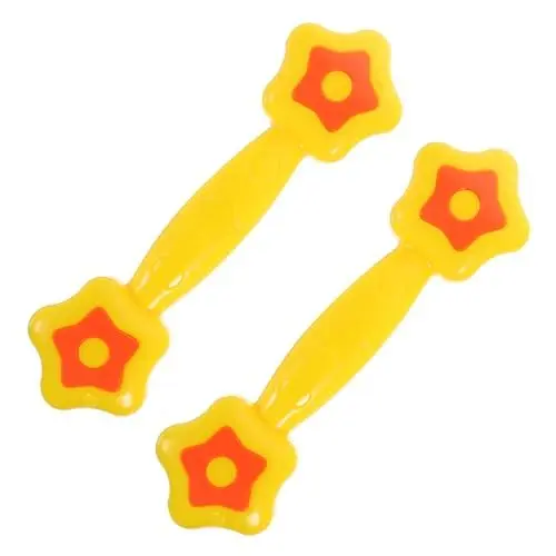 Produktbild: Toyvian 1 Paar Gelbes Griff Hantel Spielzeug Kleinkind Spielzeug Bauchmuskeln Säuglings Schlafspielzeug Beruhigendes Hantel Spielzeug