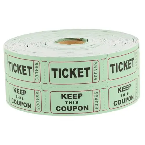 Produktbild: Toyvian Event Carnival Green Tombola-Tickets 1000pc Papiertickets Für Preise Türpreise Und