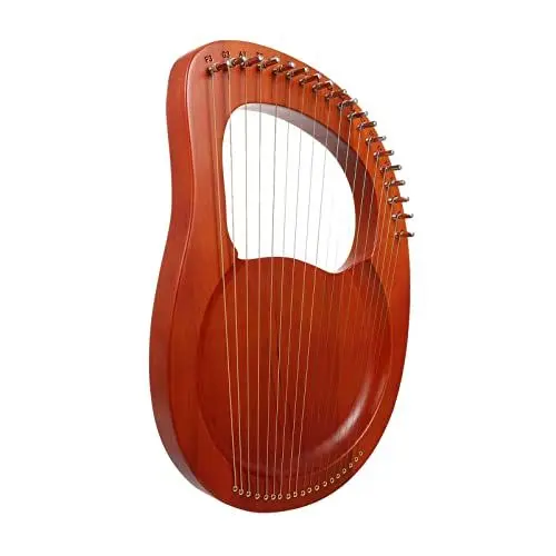 Produktbild: Toyvian Retro-harfe 19-saitige Holz-lyrharfe Komplettes Musikset für Anfänger Fortgeschrittene und Erwachsene