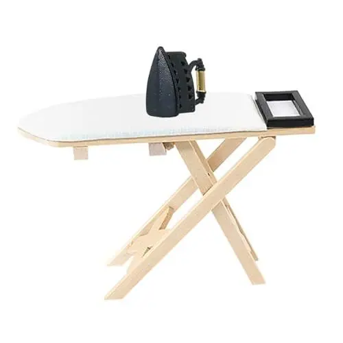 Produktbild: Toyvian 1 Satz -Holzmöbel Holzspielzeug Spielzeug für Kinder Wäschetrockner Kinder Spielen Bügelbrett Mini-Spielzeug bügeleisen -Eisentisch Tischdeko aus hölzern Harz