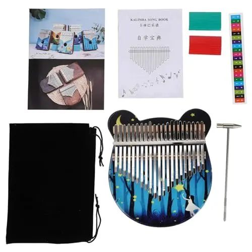 Produktbild: Toyvian Tragbares Kalimba-daumenklavier Für Kinder Mit 21 Tasten Und Kristallen Miniatur-daumenklavier Für Kleinkinder Und Anfänger