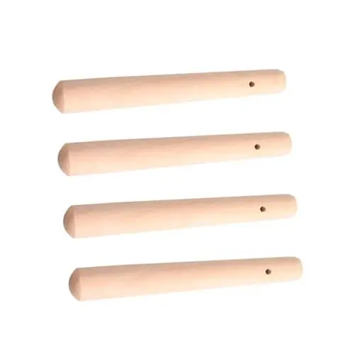 Produktbild: Toyvian Ergonomische Stößelstäbe Aus Holz Für Kinder – 4 Stück Stößel Aus Holz Für Kleinkinder Mahlstab Für Lebensmittel Qualitätswerkzeug Zum Kochen Und Backen
