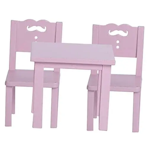 Produktbild: Toyvian 1 Satz Puppenstubentisch Und Stühle Mikrolandschaftsornament Kindermöbel Mikro-möbelverzierung Kindertisch Und Stühle Miniatur Gartenmöbel Holzmöbel 3D Hölzern Wagen Lieferungen