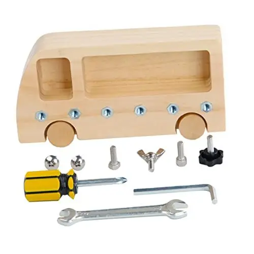 Produktbild: Toyvian 1 Satz Schraube Spielzeug Werkzeugbank Spielen Kinderwerkbank Bausatz Zum Rollenspiel Kinderauto-werkbank Bauwerkzeug-spielset Holz Baby Puzzle Werkzeughocker