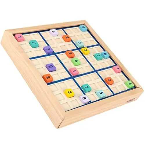 Produktbild: Toyvian 1 Satz Spiel Schach Arithmetische Spielzeuge Für Kinder Mathespielzeug Aus Holz Sudoku-Spielzeug Für Kinder Squiz-Spielzeug Desktop-Sudoku-schachspielzeug Blöcke Hölzern Jiugongge