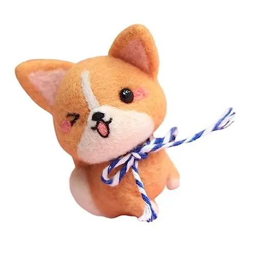 Produktbild: Toyvian 1 Set Filz- -Fun-Tier-Sets Aus Gefilzter Wolle Filz-Tier-Set Filz-Puppen-Set Filz-Bastel-Filz Diy-Ornament Nadelfilzen Kunsthandwerk Plüsch-Hund Manuelles Wollfilz-Set