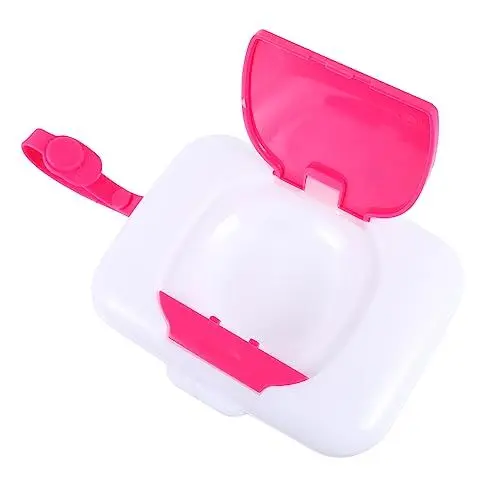 Produktbild: Toyvian Tragbare Feuchttuchbox Praktische Aufbewahrung Für Babytücher Staubdicht Für Reisen Und Unterwegs Babyzubehör Rosa