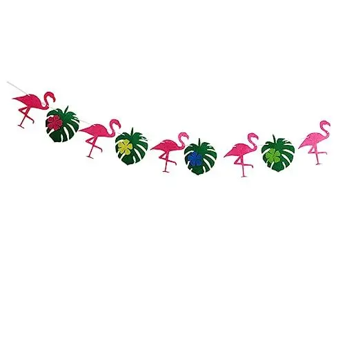 Produktbild: Toyvian 1satz Hawaiianisches Tropenbanner Mit Flamingo-design Bunting-dekoration Für Sommerpartys Gartenfeiern Und Karneval Foto-requisiten Für Unvergessliche Feierlichkeiten
