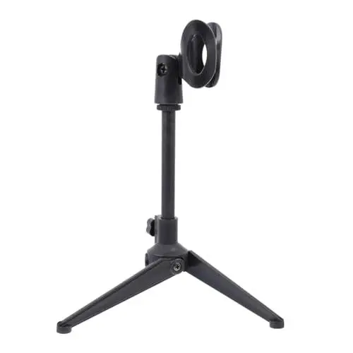 Produktbild: Toyvian Hochleistungs-stativmikrofon 1-teiliger Universeller Desktop-mikrofonständer Schwarz Einstellbare Stabile Kunststoffkonstruktion
