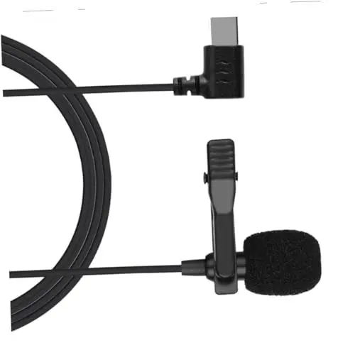 Produktbild: Toyvian 1stk Typ-c-mikrofon Kondensatormikrofon Lavaliermikrofon Lavalier-mikrofon Am Revers Halsbandmikrofon Revers-mikrofon Reversclip Am Mikrofon USB-mikrofon Kragenmikrofon Black