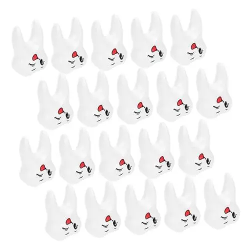 Produktbild: Toyvian 20St Zahn Putzspielzeug für die frühe Bildung künstliche Zähne Spielplüsch Mini Zahn Schlüsselanhänger Zahnspielzeug Zahnplastikzähne DIY Mini-Zähne Weiß
