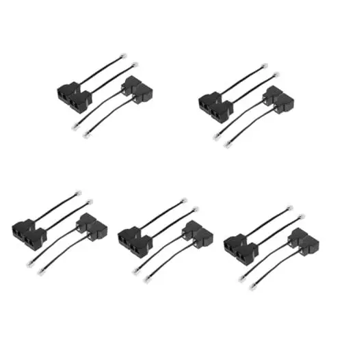Produktbild: Toyvian 20 Stück Telefonleitungsadapter Kabeladapter Für Telefone Telefon Splitter Adapter Rj11 Telefon Splitter Rj11 Splitter Adapter Kabel Adapter Telefon Konverter Rj11 Adapter